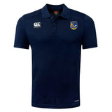 The Gulf Coast Fat Alberts Club Dry Polo by EMB Canterbury features Vapodri Technology for breathability, a collar, the Canterbury logo on the right chest, and a shield emblem with "Filo School" on the left.