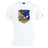 The Gulf Coast Fat Alberts Club Plain Tee by Canterbury by WRS Canterbury is a white cotton blend T-shirt with a blue and yellow shield logo and "Gulf Coast Fat Alberts Rugby"—a customizable top for fans and players alike.