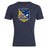 The Gulf Coast Fat Alberts Club Plain Tee by WRS Canterbury is a navy cotton blend t-shirt with a yellow and blue airplane logo. This customizable tee offers comfort and standout style.