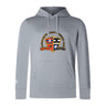 Lightweight light gray hoodie by WRS Canterbury featuring a colorful crest and “Sacramento Rugby Football Club” text on the chest, plus a comfy kangaroo pocket.