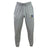 The Gulf Coast Fat Alberts Leisure Sweatpant by EMB Canterbury features a drawstring waist, white logo on the left thigh, blue and yellow crest emblem on the right thigh, and is crafted from sustainable fleece for comfort and style.