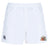 The Sacramento Rugby Football Club Advantage Rugby Shorts by EMB Canterbury feature an elastic waistband, the Canterbury logo on the left leg, and a vibrant club crest on the right. These shorts offer moisture-wicking comfort and style for rugby players.