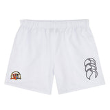 The Sacramento Rugby Football Club Tactic Short by EMB Canterbury features a comfortable elastic waistband, embroidered crest, and bold black logo—perfect men’s rugby shorts for training sessions.