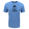 A lightweight, WRS LAT Fiji Rugby Supersoft T-shirt in light blue with the words Fiji Rugby printed on it.