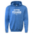 Blue Fiji Flying Fijians Wordmark Pullover Hoodie with the text "Fiji Rugby" and a rugby ball logo printed on the front by WRS Augusta.