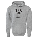 A Nations of Rugby Fiji Rugby 60/40 Pullover Hoodie, perfect for Fiji rugby enthusiasts. This grey hoodie from WRS Augusta features the iconic phrase "Fiji rugby" and offers exceptional comfort and durability.