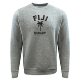 A grey Nations of Rugby Fiji Rugby fleece crewneck sweatshirt suitable for rugby enthusiasts from WRS Augusta.