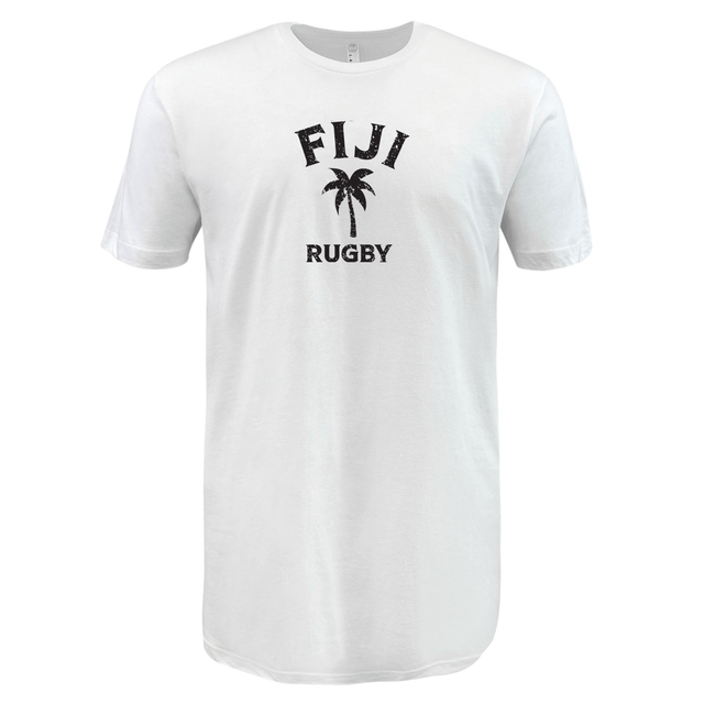 A nations of Rugby Fiji Rugby Supersoft Tee featuring the Fiji Rugby logo, made with cotton fabric.
