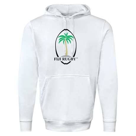 A Fiji Throwback 60/40 Pullover Hoodie by WRS Augusta with a palm tree on it.