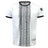 Admiral Nations of Rugby Fiji Sevens Rugby Flag Jersey with black patterned vertical stripe down the center, black trim on collar and sleeve edges, and small text logo on the left sleeve. Perfect for rugby fans, this design celebrates the spirit of Fiji Sevens Rugby.