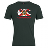 Show your rugby pride with the WRS Canterbury Florida CCC Flag Club T-shirt, featuring dark green fabric and a "canterbury" print with a CCC Flag Club logo filled with Portugal flag colors and emblem.