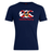 Show your rugby pride in the navy blue Canterbury Florida CCC Flag Club T-shirt by WRS Canterbury, featuring a red, white, and yellow flag logo with "canterbury" printed below.