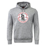 A grey sweatshirt fleece featuring the logo of Fox Valley Maori Rugby Football Club with the club's name, a Maori warrior design, and the year 1975 on the front. This Fox Valley Rugby Club Hoodie by Canterbury showcases WRS Canterbury branding for an authentic and stylish look.