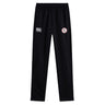 Fox Valley Rugby Cuffed Hem Stadium Pant by EMB Canterbury with an elastic waistband, featuring a white logo on the left thigh and a circular emblem on the right thigh. These durable sportswear items are perfect as rugby pants for intense training sessions.