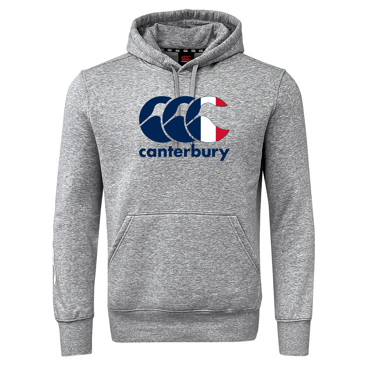 The WRS Canterbury France CCC Flag Club Hoodie is crafted from premium sweatshirt fleece, featuring a front pocket and CCC flag design.