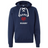 The WRS S&S Activewear Nations of Rugby France Rugby Hockey Hoodie features a navy blue design with a lace-up collar, front pocket, "France Rugby" text, and a red rooster logo on the chest. Medium weight for comfort and style.