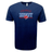 The Nations of Rugby France Wordmark Supersoft Tee by WRS LAT is a navy blue tee featuring the words "France Rugby" and an illustration of a rooster.