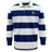 Striped long-sleeve Nations of Rugby France Vintage Hooped Classic Jersey with crest on the chest by EMB Mudoo.