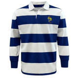 Striped long-sleeve Nations of Rugby France Vintage Hooped Classic Jersey with crest on the chest by EMB Mudoo.