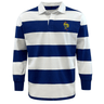 Striped long-sleeve Nations of Rugby France Vintage Hooped Classic Jersey with crest on the chest by EMB Mudoo.