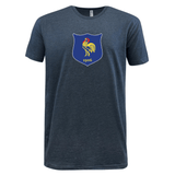 Navy blue Nations of Rugby Vintage France Supersoft Tee from WRS LAT with a crest featuring a stylized rooster and the year 1906.