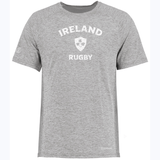 A grey Nations of Rugby Ireland Rugby Electrify Training Tee shirt with white text.