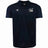 The Play Rugby USA Photon II Polo by EMB Gilbert is a navy blue athletic polo with a collar, button placket, "PLAY RUGBY" left chest logo, and a white swoosh logo on the right chest for a classic rugby look.