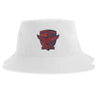 Introducing the Charlotte Cardinals Rugby Sustainable Bucket Hat by EMB S&S Activewear—crafted from recycled polyester for eco-friendly style. This white bucket hat features a striking red and black "Charlotte Cardinals Rugby Club" logo with a cardinal and shield design on the front, perfect for fans who value sustainability.