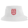 The San Diego Legion Rugby Sustainable Bucket Hat by EMB S&S Activewear is crafted from white recycled polyester and features a bold red "LEGION SD" logo centered on the front—a perfect eco-friendly accessory for San Diego Legion rugby fans.