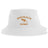 Nations of Rugby Australia Rugby Sustainable Bucket Hat by EMB S&S Activewear: a white bucket hat crafted from recycled polyester, featuring "AUSTRALIA RUGBY" text and a gold kangaroo graphic on the front—combining eco-friendly style with team pride.