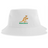 The Wallabies Sustainable Bucket Hat by EMB S&S Activewear features the iconic Wallabies rugby logo and text embroidered in yellow and green on the front, making it perfect for any Rugby Australia fan.