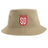 The San Diego Legion Rugby Sustainable Bucket Hat by EMB S&S Activewear is a tan bucket hat with a red "LEGION SD" logo on the front, inspired by the San Diego Legion rugby team.