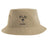 Introducing the EMB S&S Activewear Nations of Rugby Fiji Rugby Sustainable Bucket Hat—a beige bucket hat featuring “FIJI RUGBY” and a palm tree graphic printed in black on the front. Crafted from recycled polyester, this eco-friendly rugby hat combines sustainability with distinctive style.