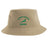 The EMB S&S Activewear Nations of Rugby South Africa Rugby Sustainable Bucket Hat features a beige design with "South Africa Rugby" and a green springbok logo embroidered on the front, crafted from recycled polyester for a stylish and eco-friendly option.