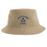 Show your support with the Nations of Rugby Scotland Rugby Sustainable Bucket Hat from EMB S&S Activewear. Made from recycled polyester for an eco-friendly choice, this beige hat features "Scotland Rugby" and a blue thistle emblem printed on the front.