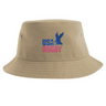 The USA Rugby Throwback Sustainable Bucket Hat by EMB S&S Activewear features "USA Rugby" text and a blue eagle logo embroidered on the front—a classic rugby hat style perfect for fans.