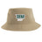 Introducing the Siena College Rugby Sustainable Bucket Hat by EMB S&S Activewear—a tan bucket hat crafted from recycled polyester, featuring "Siena Rugby" embroidered in green and white on the front. It’s the perfect eco-friendly accessory to show your Siena College Rugby pride.