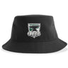 Introducing the Birmingham Steel Rugby Sustainable Bucket Hat by EMB S&S Activewear—crafted from recycled polyester for an eco-friendly touch. This black bucket hat showcases the Birmingham Steel Rugby team logo on the front, featuring a green and white shield and “Birmingham Steel Rugby Est. 2021” text—making it the perfect accessory to support your team both on and off the field.