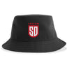 Show your San Diego Legion pride with the San Diego Legion Rugby Sustainable Bucket Hat by EMB S&S Activewear. This black bucket hat showcases a red and white "SD Legion" logo front and center, and is crafted from recycled polyester—making it a responsible, sustainable choice for eco-conscious fans.