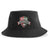 The NOVA Barbarians Rugby Sustainable Bucket Hat by EMB S&S Activewear features an embroidered "NOVA BARBARIANS" shield logo and a football graphic on the front. Made from recycled polyester, this eco-friendly bucket hat is ideal for fans who appreciate both style and sustainability.