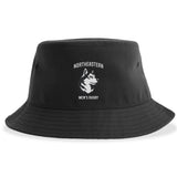 The Northeastern University Men's Rugby Sustainable Bucket Hat by EMB S&S Activewear is crafted from recycled polyester for an eco-friendly touch. This black bucket hat showcases a white husky logo and "Northeastern Men’s Rugby" printed on the front—perfect for displaying your team pride while supporting sustainable fashion.