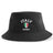 The Nations of Rugby Italy Rugby Sustainable Bucket Hat by EMB S&S Activewear features a black design with "ITALY RUGBY" and an Italian flag-colored shield printed on the front. Crafted from recycled polyester, this eco-friendly bucket hat is perfect for fans seeking a sustainable choice.