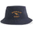 Introducing the Nations of Rugby Australia Rugby Sustainable Bucket Hat by EMB S&S Activewear—crafted from recycled polyester in navy blue, this hat features "Australia Rugby" and a gold kangaroo logo on the front, making it the perfect eco-friendly choice for fans.