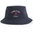Show your support with the Nations of Rugby England Rugby Sustainable Bucket Hat by EMB S&S Activewear, featuring "ENGLAND RUGBY" text and an embroidered red rose emblem on the front. Crafted from recycled polyester, this eco-friendly bucket hat blends classic style with sustainable materials.
