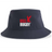 The USA Rugby Throwback Sustainable Bucket Hat by EMB S&S Activewear features a classic navy blue design with "USA RUGBY" and a bold red eagle logo on the front. Combining iconic heritage with modern flair, this hat is perfect for fans seeking a retro rugby style.