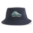 Dark blue University of New Hampshire Sustainable Bucket Hat featuring an embroidered wildcat logo and the text “MEN’S RUGBY” on the front.