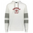 The WRS Augusta Nations of Rugby Georgia Jackson Way Hoodie is white with gray sleeve stripes, a front pocket, and features a maroon "GEORGIA RUGBY" logo with a swirl design on the chest.