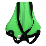 A Gilbert Rugby Green Body Wedge with black straps and a zipper down the middle, ideal for carrying tackling practice equipment during rugby training sessions.