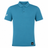 The Leinster 24/25 Club Essential Polo by Castore is a teal, lightweight, breathable polo with a collar, three buttons, an embroidered logo on the left sleeve, and a black patch near the hem.