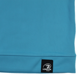 Close-up of a blue Castore Leinster 24/25 Club Classic 1/4 Zip pullover with a black "Leinster Rugby" tag and logo, part of the athletic mid-layer range.